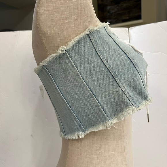NWT🏷️ FOREVER 21 ✨✨ tube top - DENIM 👖size M - Picture 2 of 5